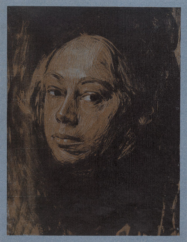 Käthe Kollwitz. Self Portrait looking left, 1901. Lithograph and Etching. © The Trustees of the British Museum.