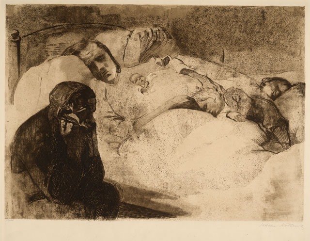 Käthe Kollwitz. Unemployment, 1909. Etching and engraving. © The Trustees of the British Museum.