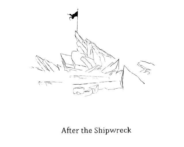 Alicia Kopf. After the Shipwreck, an illustration from Brother in Ice, English edition, 2018.
