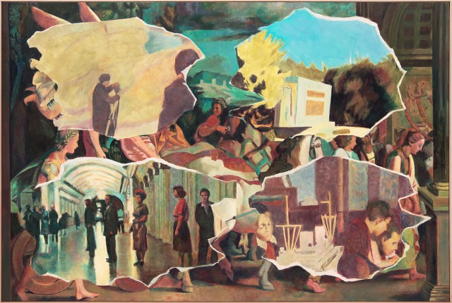 Ilya & Emilia Kabakov. Two Times Nr. 10, 2015.  Oil on canvas, 190.5 x 284.5 cm.