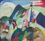 Wassily Kandinsky. <em>Murnau with Church II</em>, 1910. Collection Van Abbe Museum, Eindhoven.