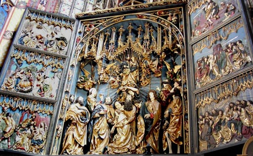 15th Century Gothic Altarpiece by Wit Stwosz, St Mary’s Basilica, Krakow