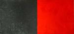 Karel Nel, Seam, 2002. Red pigment, carboniferous material formed on 
        the Gondwanaland mass before the splitting of the continents, linen/fibre 
        grid. 48 inches high x 95 inches wide, 122 x 242 cm