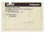 On Kawara. Telegram to Sol LeWitt, February 5, 1970. From I Am Still Alive, 1970-2000. Telegram, 5 3/4 x 8 in (14.6 x 20.3 cm). LeWitt Collection, Chester, Connecticut.