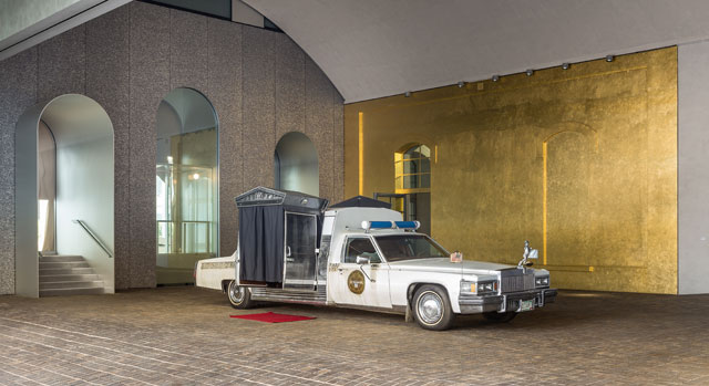 Edward & Nancy Reddin Kienholz. The Caddy Court, 1986–87. Installation view, Fondazione Prada, Milano. Photograph: Delfino Sisto Legnani Studio. Courtesy Fondazione Prada.