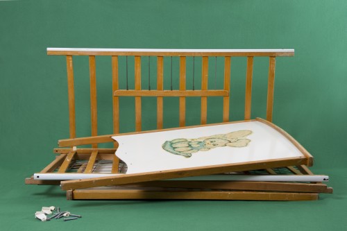 Kennedy Browne. The Wonder Years - Jeff Bezos Crib, 2013. 1960s era infants crib. Courtesy the artists.