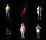 Kennedy Browne. How Capital Moves - all five characters, 2010. Composite film still. Two channel video installation, 26 min. Courtesy the artists.