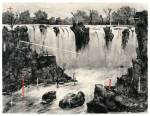 William Kentridge. Colonial Landscape (Falls looking Upstream), 1996. Charcoal and pastel on paper, 135.9 x 175.5 cm (53 ½ x 69 1/8 in). gordonschachatcollection.