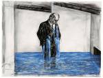 William Kentridge. Drawing for the film Stereoscope, 1999. Charcoal and pastel on paper, 120 x 160 cm (47 ¼ x 63 in). Collection Johannesburg Art Gallery.