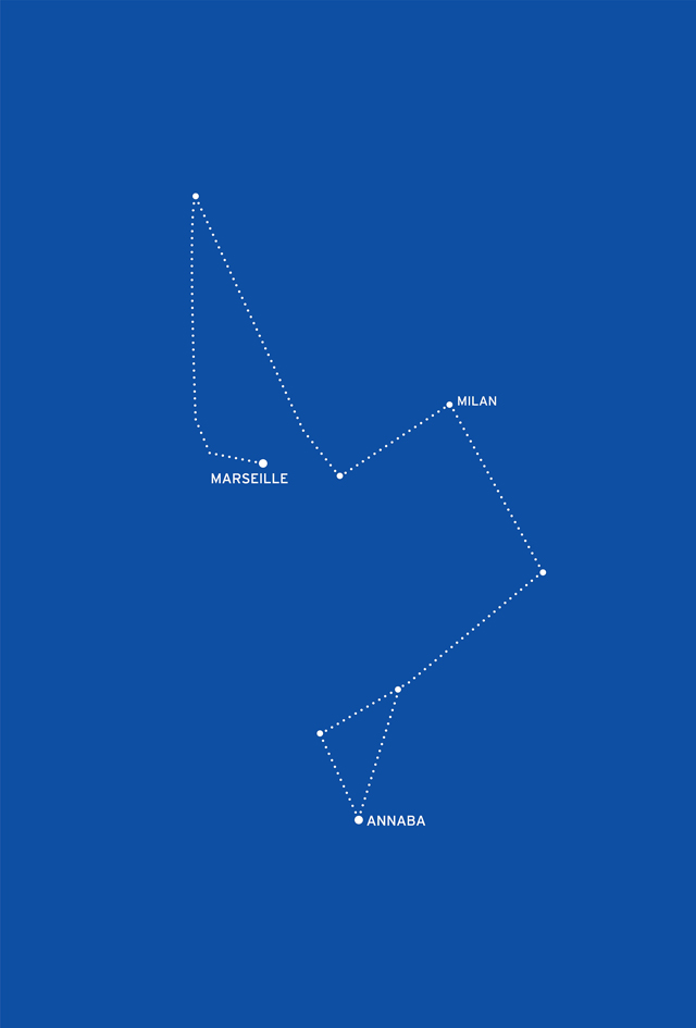 Bouchra Khalili. The Constellations Series, Fig. 1, 2011. © Bouchra Khalili; Courtesy Lisson Gallery.