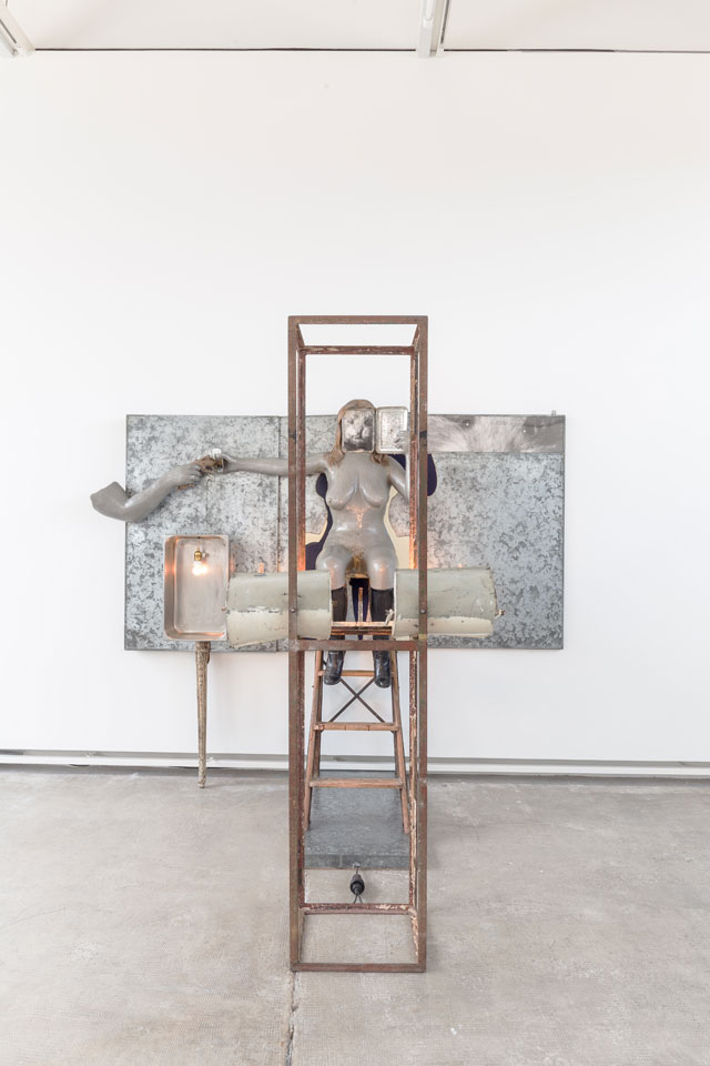 Edward & Nancy Reddin Kienholz. The Rhinestone Beaver Peep Show Triptych, 1980. Installation view, Fondazione Prada, Milano. Photograph: Delfino Sisto Legnani Studio. Courtesy Fondazione Prada.