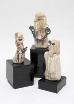 Heidi Kilpelainen. Family (Ceramic, Iron, CDs and Tape), 2014. Photograph: Vicki Churchill.