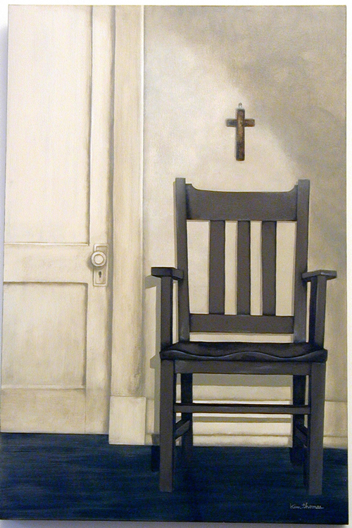 Kim Thomas. <em>The Waiting Room</em>. 24 x 36. Acrylic.