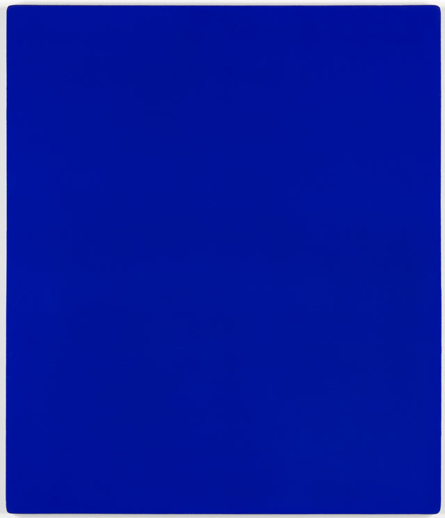 Yves Klein. Untitled blue monochrome (IKB 79), 1959. Paint on canvas on plywood, 139.7 x 119.7 x 3.2 cm. © Yves Klein, ADAGP, Paris/DACS, London, 2017.