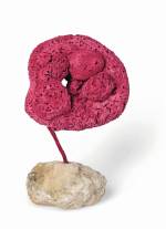 Yves Klein. Untitled pink Sponge-Sculpture (SE 207), 1959. Dry pigment and synthetic resin, natural sponge, stone, 45 x 28 cm. © Yves Klein, ADAGP, Paris/DACS, London, 2017.