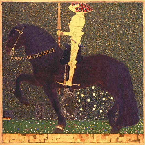 Gustav Klimt. <em>The Golden Knight (Life Is a Struggle), </em>1903 © Aichi Prefectural Museum of Art, Nagoya