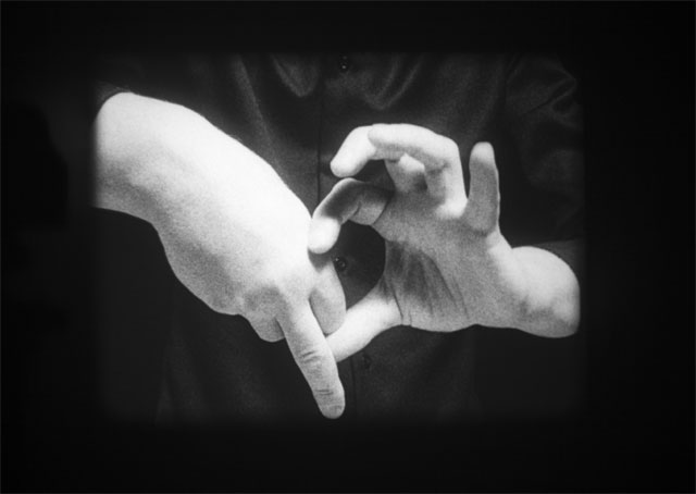 Joachim Koester. Variations of Incomplete Open Cubes, 2011. 16mm film, black and white, silent 10 min 24 sec, film still. Courtesy the artist and Jan Mot, Brussels.