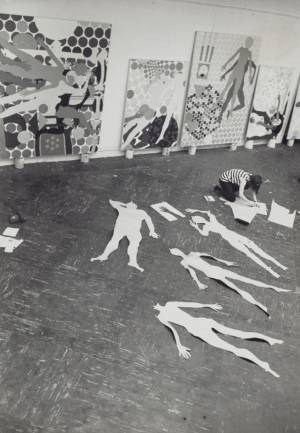 Kiki Kogelnik in her studio, New York, 1965. Courtesy of Kiki Kogelnik Foundation. Image courtesy of Kiki Kogelnik Foundation and König Galerie.