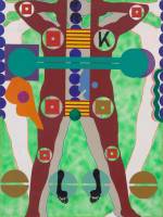 Kiki Kogelnik. Siempre Por Tio, 1964. Oil and acrylic on canvas, 139 x 137 cm (76 x 64 in). Image courtesy of Kiki Kogelnik Foundation and König Galerie.