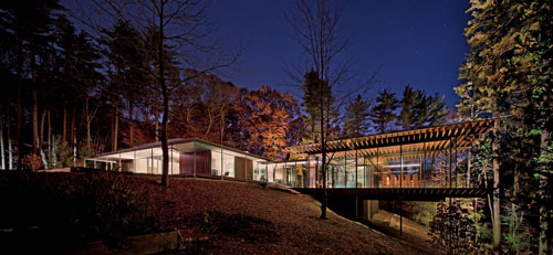 Kengo Kuma. Glass/Wood, New Canaan, Connecticut © Scott Frances.