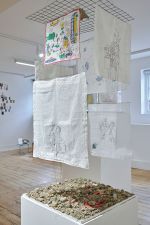 Idit Elia Nathan, Trigger Warning, 2023-25. Installation view, Leaving Were The Ones Who Could Not Stay, Broadway Gallery, September 2025. Photo: © Jo Underhill.