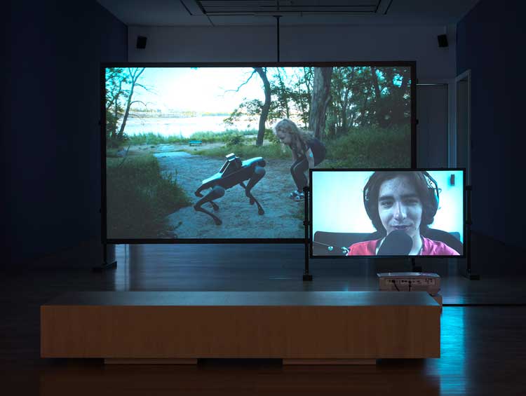 Yarema Malashchuk and Roman Khimei, Open World, 2025. The 36th Ljubljana Biennale of Graphic Arts, Museum of Modern Art (MG+). Photo: Jaka Babnik. MGLC Archive.