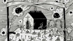 The Ukrainian artist who goes by the name of Ave Libertatemaveamor talks about life in her country since the Russian invasion, the mural she worked on with George Gittoes for the rebuilt House of Culture in Irpin, and why drawing is so important to her