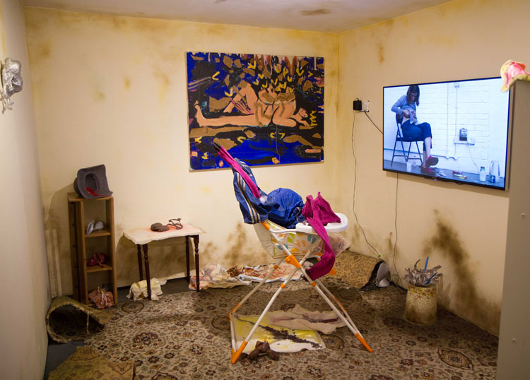 Lana Locke. Making (Babies), 2020. Installation, dimensions variable. Exhibition view, Lungley Gallery, London. © Lana Locke.