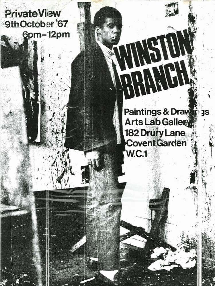 Winston Branch, poster design for exhibition, 1967. Courtesy Winston Branch.