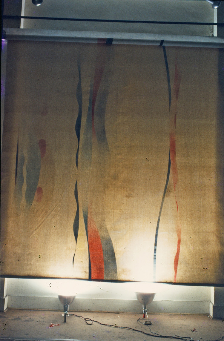 John Latham, Untitled (Roller Painting) 1964. Photo: David Curtis, copyright Estate of John Latham and Lisson Gallery.