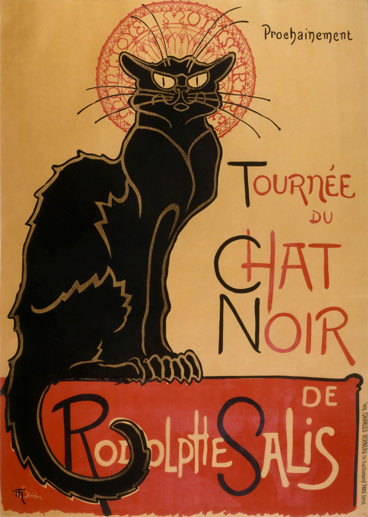 Théophile-Alexandre Steinlen. Tour of The Black Cat, 1896. Photo © Musée d'Ixelles-Bruxelles / Courtesy of Institut für Kulturaustausch, Tübingen.