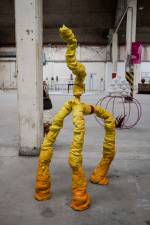 Sam Lucas. Big Yellow, 2019. Ceramic, textile, H149 x L88 x W49 cm. Photo: Jenny Harper photography.