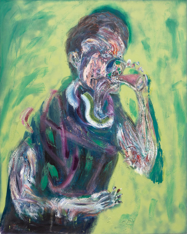 Andrew Litten, Alcohol Now, 2020. Oil on canvas, 151 x 120 cm. Photo courtesy Anima Mundi and the artist.