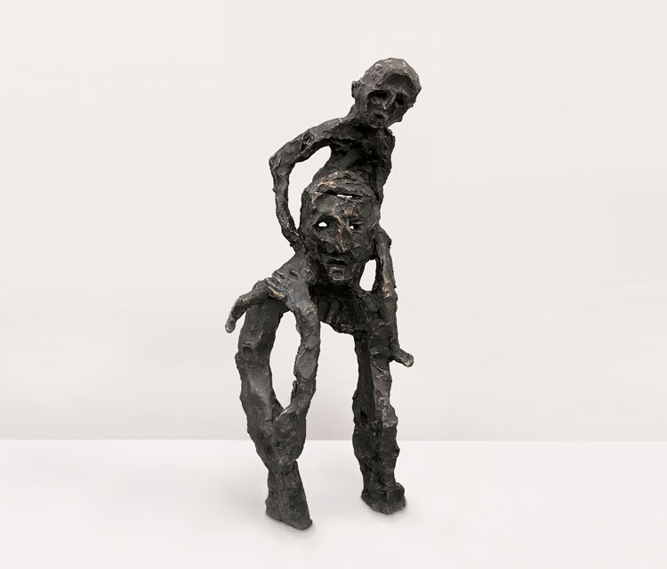 Andrew Litten, Father and Child, 2020. Bronze, 58 x 20 x 13 cm. Photo courtesy Anima Mundi and the artist.
