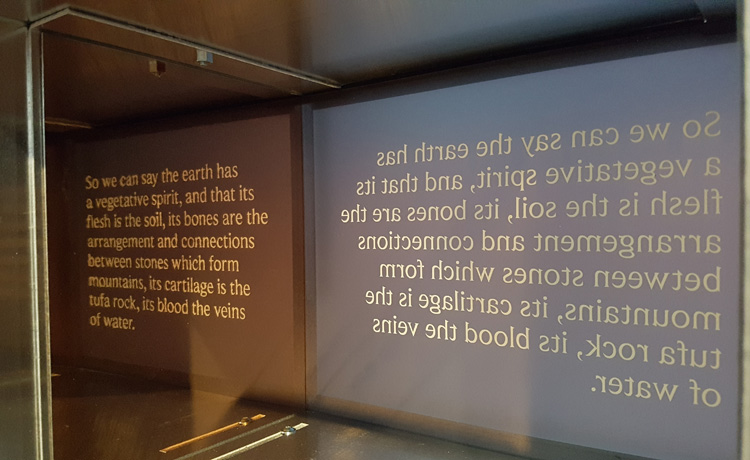 A room of reflective metal boxes (detail), Leonardo: Experience a Masterpiece, National Gallery, London. Photo: 59 Productions.