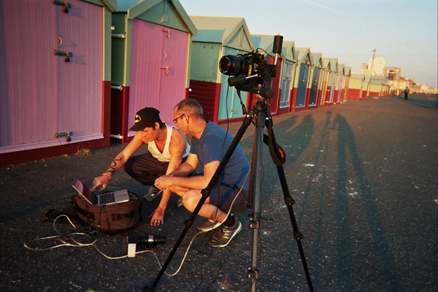 Documentation of the making of Assisted Self-Portrait of Ben Evans, from Assembly (2013-2014) by Anthony Luvera.