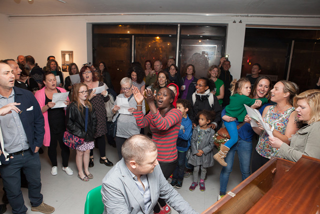 Performance with The Cascade Chorus as part of Assembly, Phoenix Gallery, Brighton Photo Fringe, 2014.