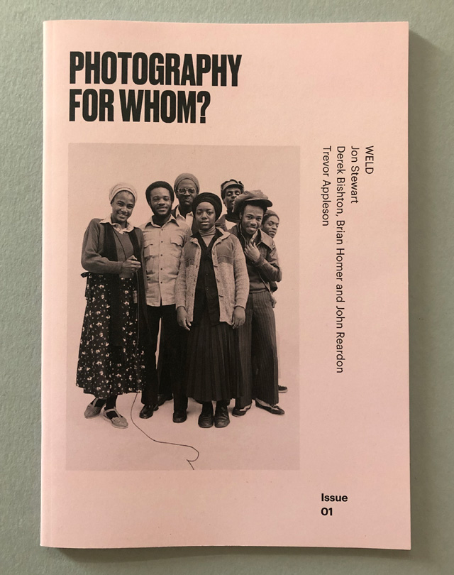 Cover of Photography for Whom? – Issue 1, June 2019.