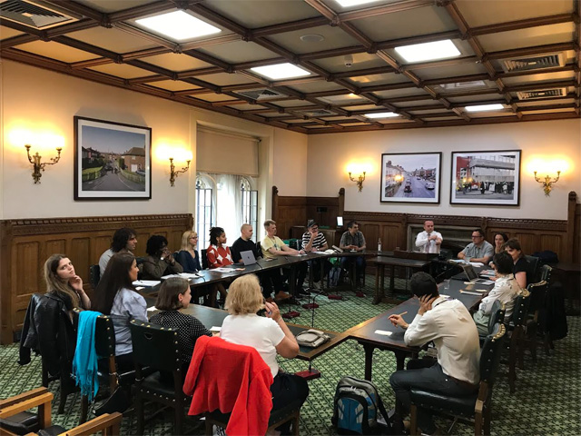 Anthony Luvera and Gerald Mclaverty presenting Frequently Asked Questions, Houses of Parliament, June 2019.