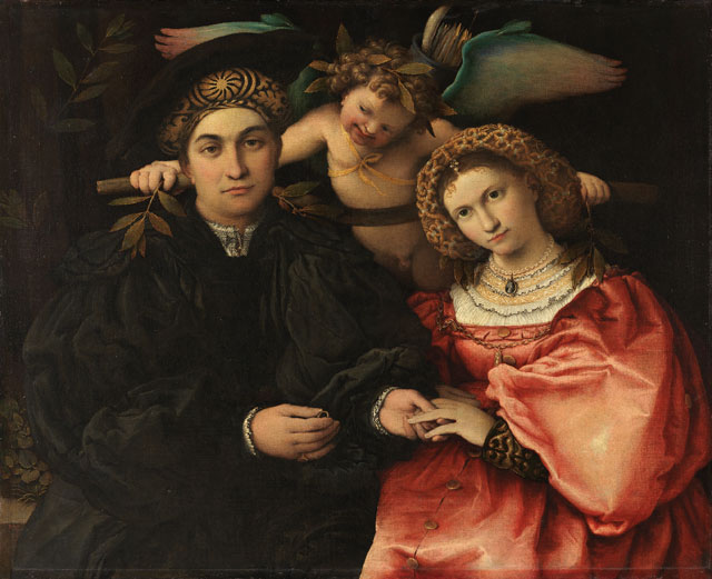 Lorenzo Lotto. Messer Marsilio Cassotti and his Wife Faustina, 1523. Oil on canvas, 71 x 84 cm. Museo Nacional del Prado. © Museo Nacional del Prado.