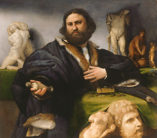 Lorenzo Lotto. Portrait of Andrea Odoni, 1527. Oil on canvas, 104.3 × 116.8 cm. Lent by Her Majesty The Queen Royal Collection Trust / © Her Majesty Queen Elizabeth II 2018.