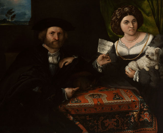 Lorenzo Lotto. Portrait of a Married Couple, 1523–4. Oil on canvas, 96 × 116 cm. The State Hermitage Museum, St Petersburg. © The State Hermitage Museum, 2017 / Photo: Vladimir Terebenin.