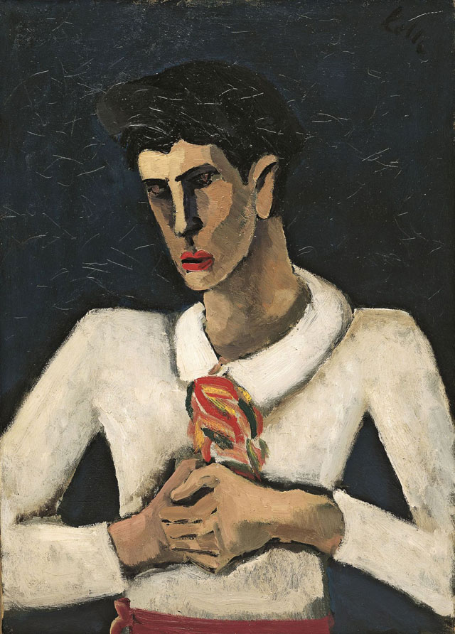 Helmut Kolle. Young Man with a Coloured Scarf, c1930. © Kunstsammlungen Chemnitz - Museum Gunzenhauser, Stiftung Gunzehauser.