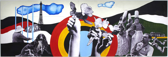 Fernand Léger and Charlotte Perriand. Essential Happiness, New Pleasures. Pavilion of Agriculture, Paris, International Exhibition, 1937–2011. Acrylic paint, collage and print on paper on board, 350 x 941 cm. Museo Nacional Centro de Arte Reina Sofía, Madrid Donated by Archives Charlotte Perriand-Pernette Perriand Barsac, Paris, 2012
© ADAGP, Paris and DACS, London 2018. Photographic Archives Museo Nacional Centro de Arte Reina Sofia.