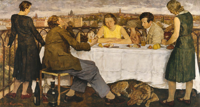 Lotte Laserstein. Evening over Potsdam, 1930. Oil on panel, 111 x 205.7 cm. Nationalgalerie – Staatliche Museen zu Berlin. Photo: Staatliche Museen zu Berlin, Nationalgalerie / Roman März
© VG Bild-Kunst, Bonn 2018.