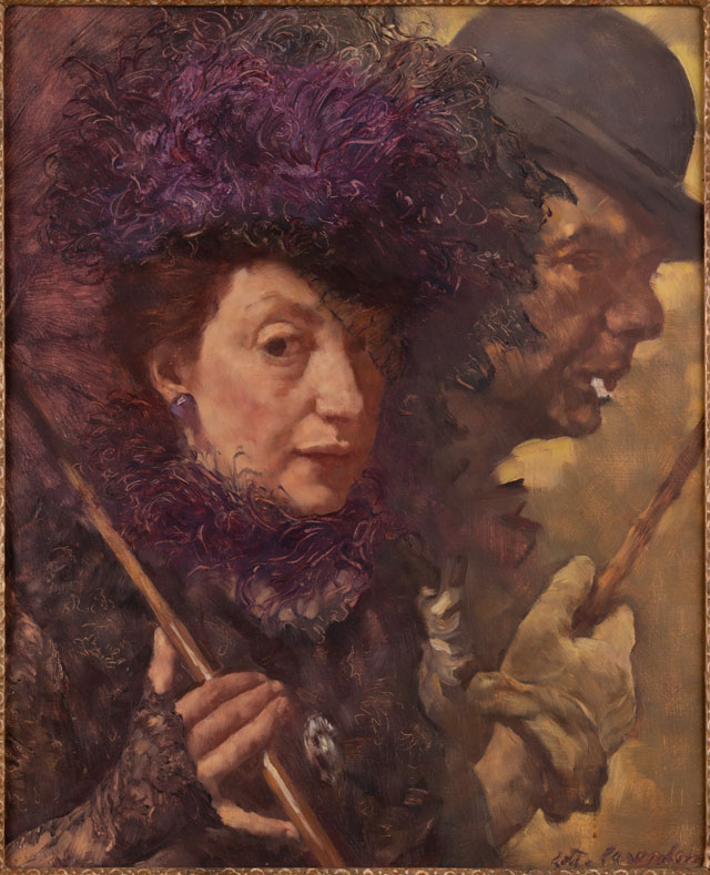 Lotte Laserstein. Mackie Messer and Me, c1932. Oil on panel, 53.5 × 43.7 cm. Private collection. Photo: Städel Museum. © VG Bild-Kunst, Bonn 2018.