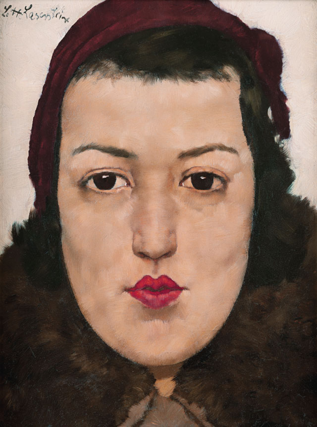 Lotte Laserstein. Russian Girl, c1928. Oil on panel, 32 × 23 cm. Collection of Linda Sutton and Roger Cooper, London. Photo: Städel Museum. © VG Bild-Kunst, Bonn 2018.