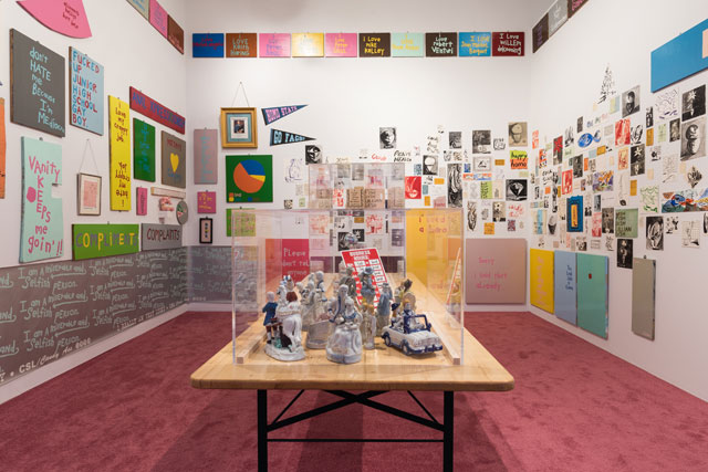 Cary Leibowitz: Museum Show. Installation view at ICA Philadelphia. Photograph: Constance Mensh.