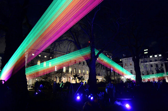 Katarzyna Malejka and Joachim Sługocki: Spectral. Image courtesy Lumiere London 2018.