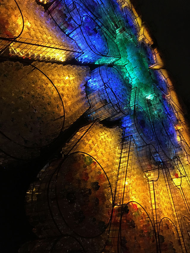 Mick Stephenson with Electric Pedals: The Rose. Lumiere London 2018. Photograph: Veronica Simpson.